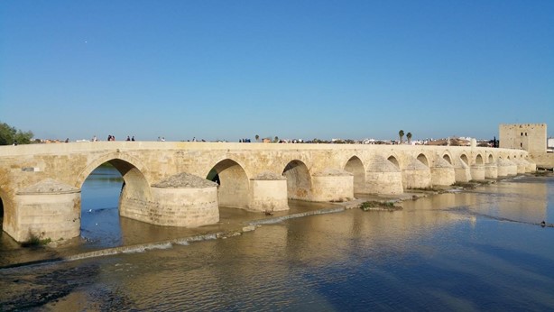 Roman bridge in daylight