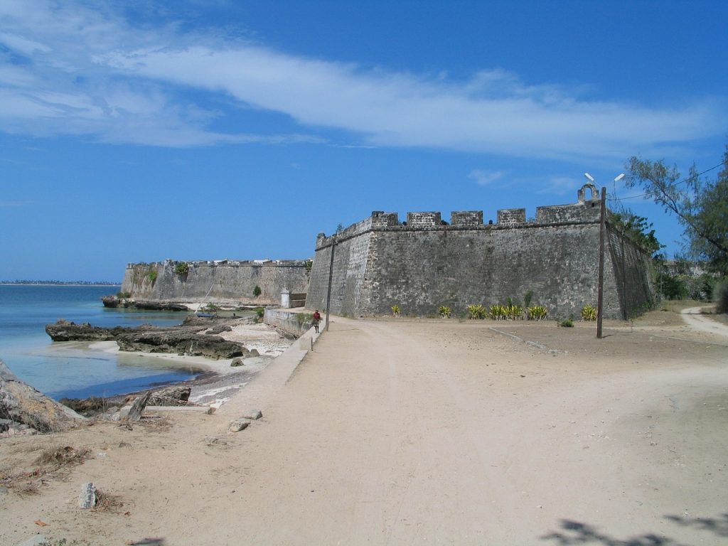 Abandoned Portuguese fort on the beaches of Mozambique