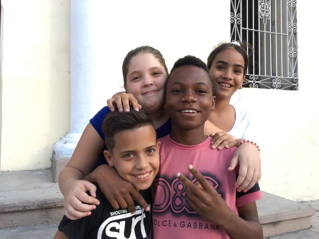 Children smiling in Trinidad