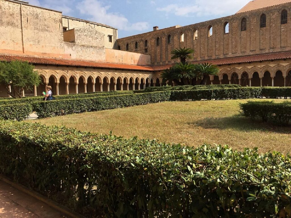 The cloister in Monreale, Sicily.