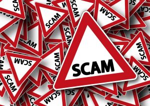 European travel scam sign