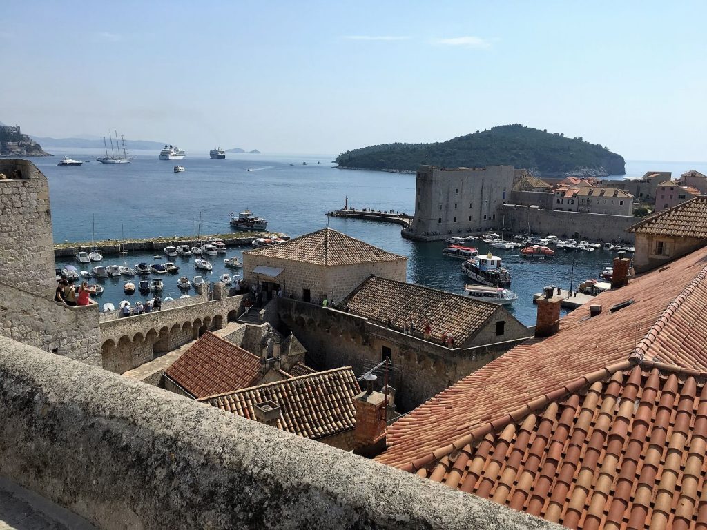 View from the wall surrounding Dubrovnik