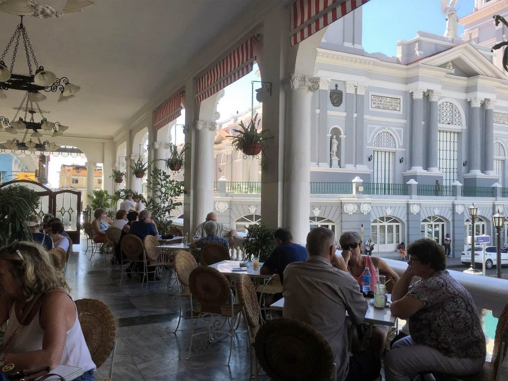 Balcony of Hotel Casa Granda. Santiago de Cuba activities.