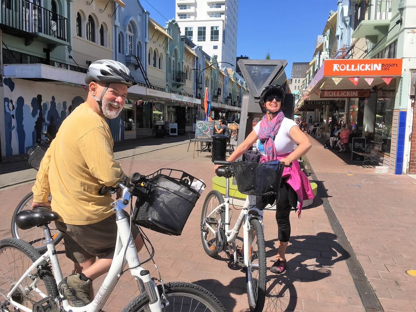 Biking through Christchurch
