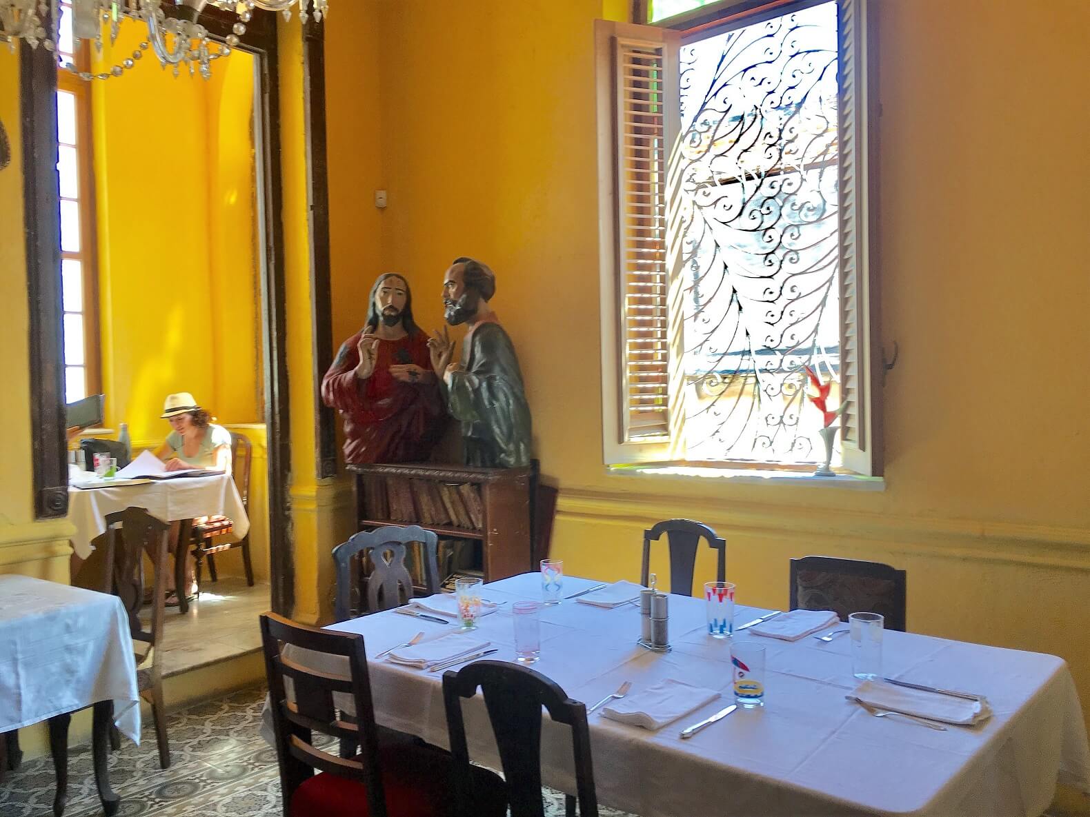 Inside La Guarida restaurant in Havana