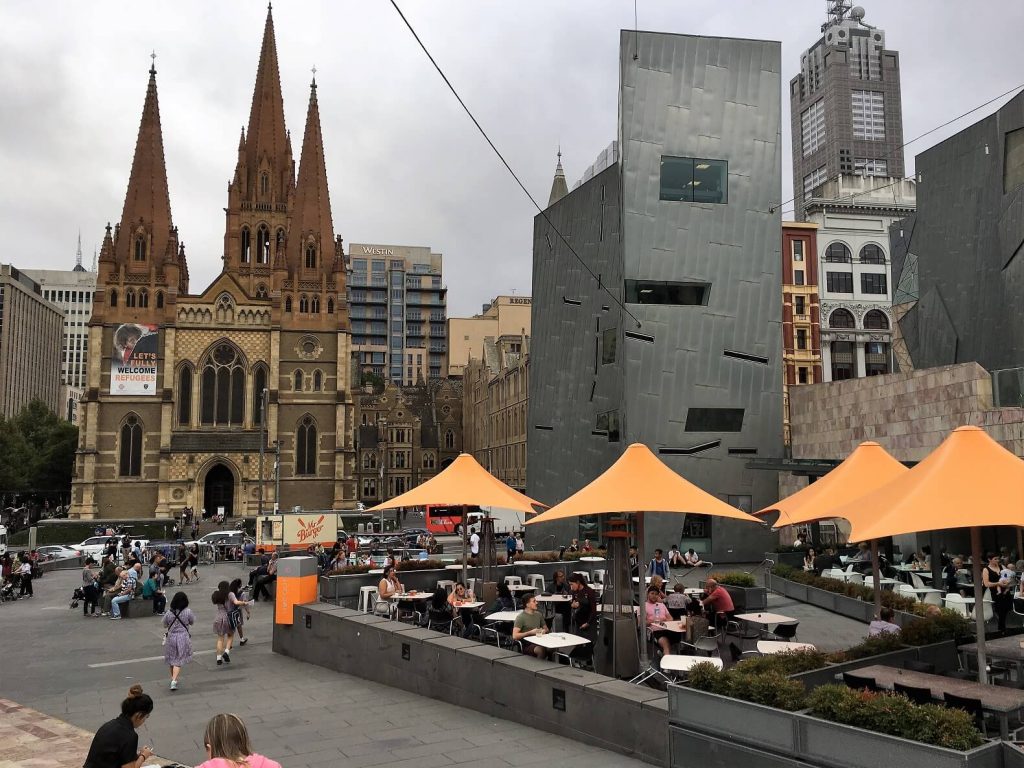 Federation Square in Melbourne.