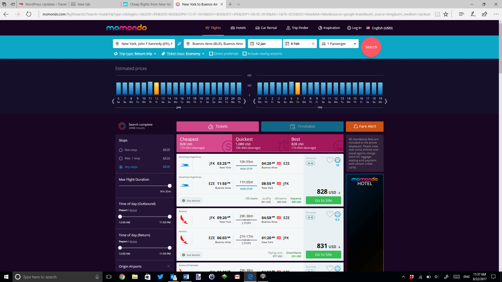 cheap 1 day flights