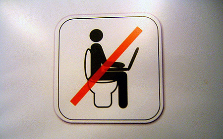Laptops on Japanese toilets