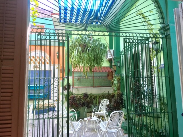 gate leading to the patio in a Cuban casa particular