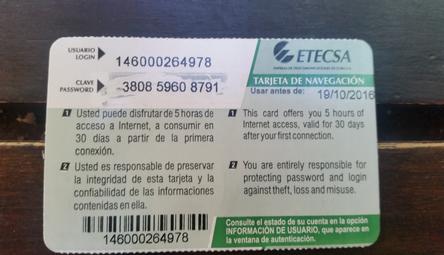 ETECSA card for getting internet and Wi-Fi in Cuba
