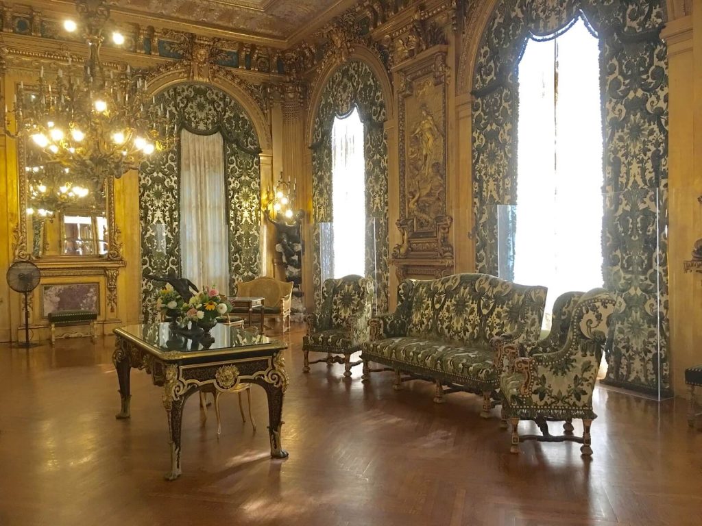 Gold room at Marble House, most spectacular of the Newport mansions