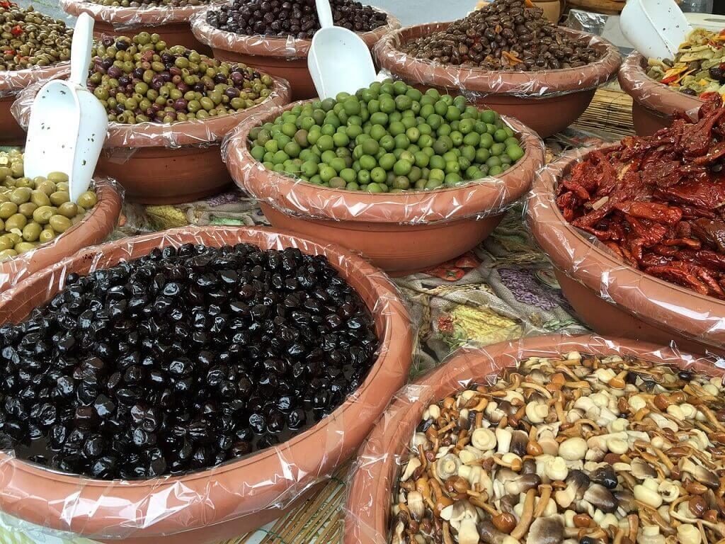 Olives at Ortigia market