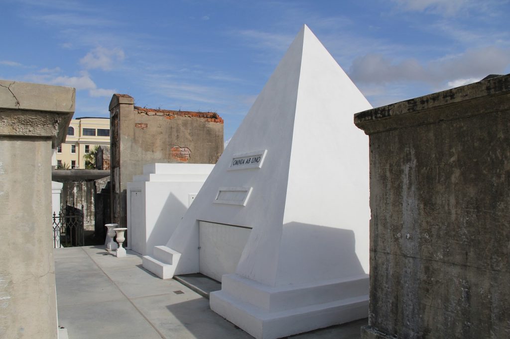 Nick Cage's crypt in famous cemetery of New Orleans in the United States