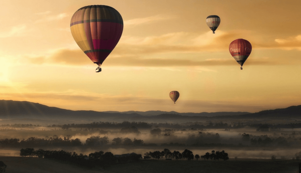 Yarra Valley balloon ride in one of the great wine regions of Australia