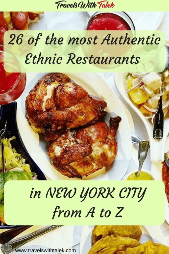 Images of ethnic cuisines in New York City