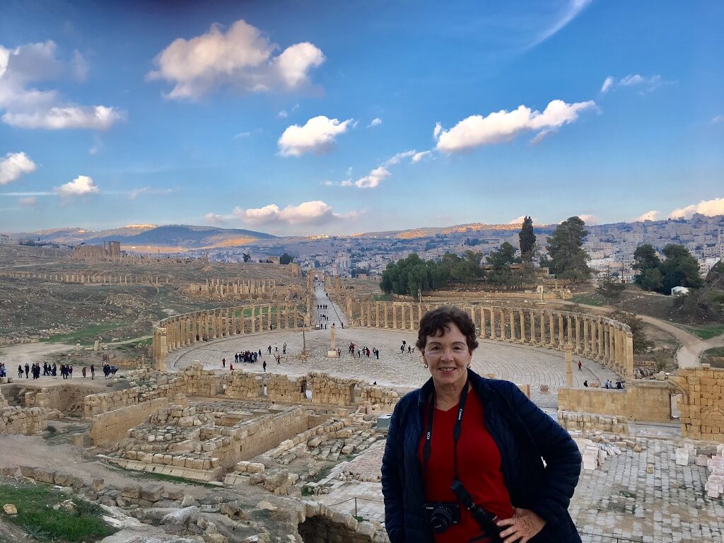 Jerash's oval plaza, one of the best places to visit in Jordan 