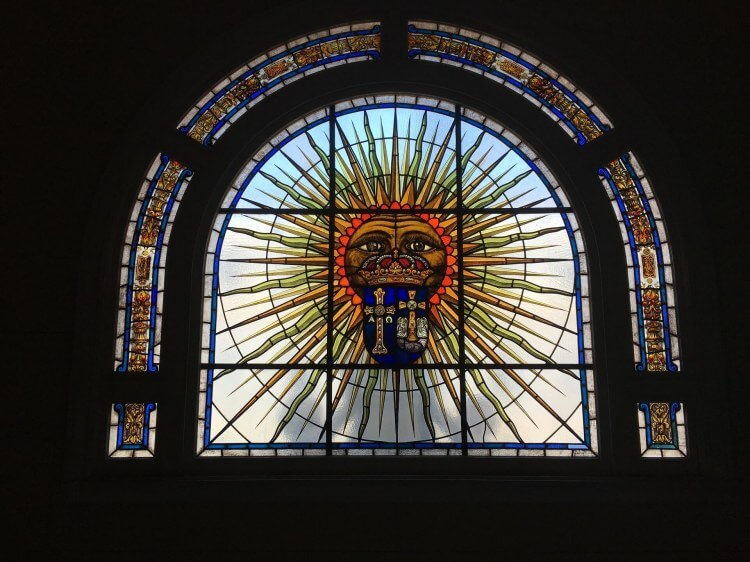 Stained glass at the Havana Museum of Fine Arts