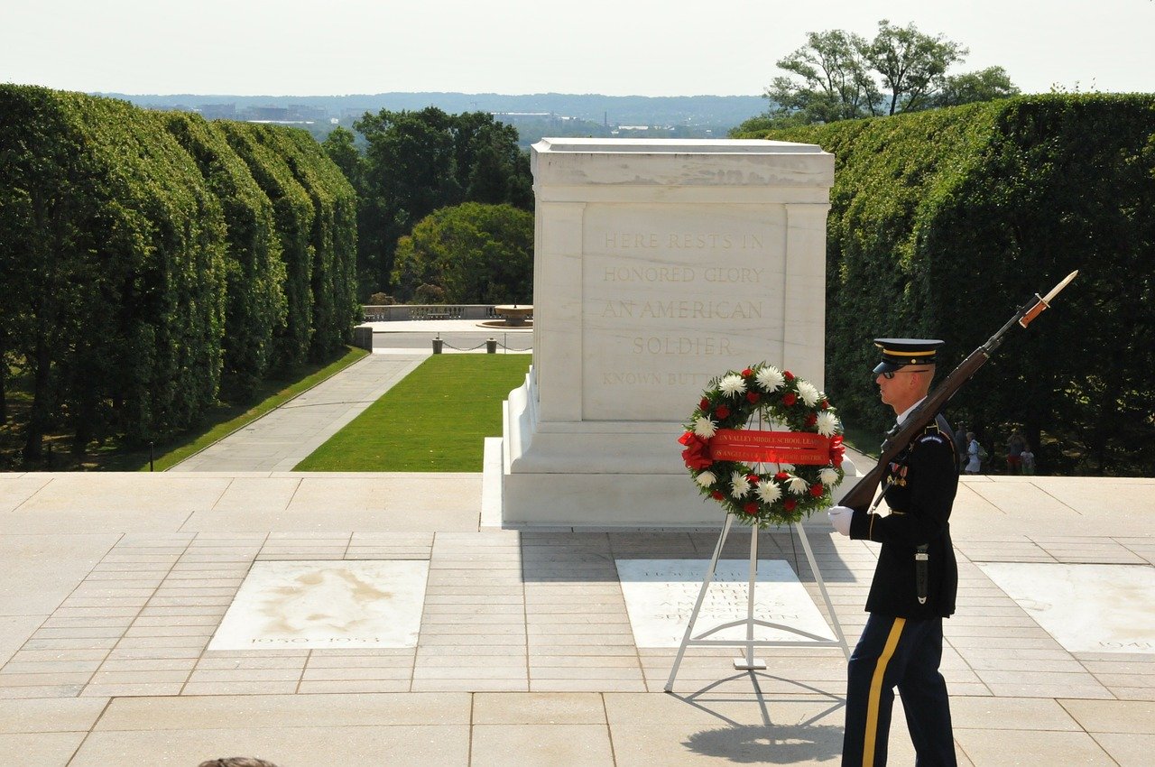 Tomb of unknown cemetery in Arlington National Cemetery