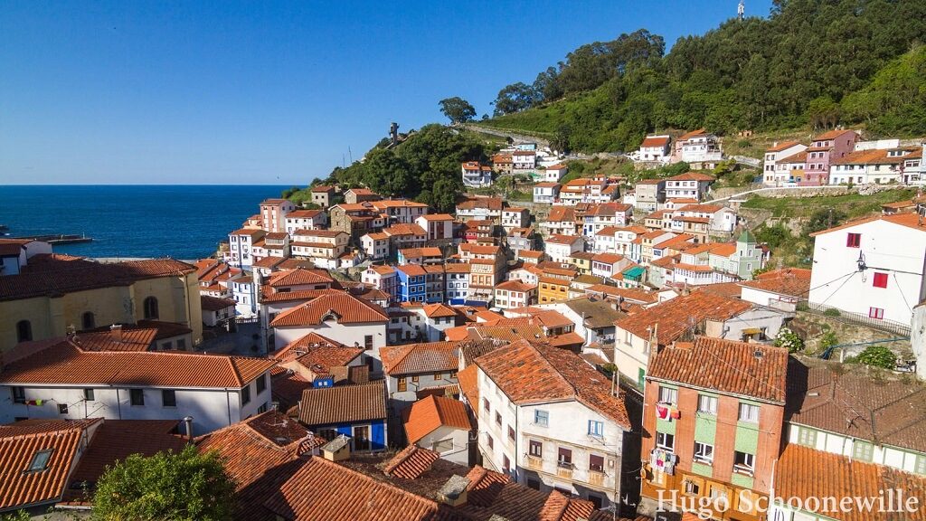 Cudillero, a town on the coast of northern Spain.