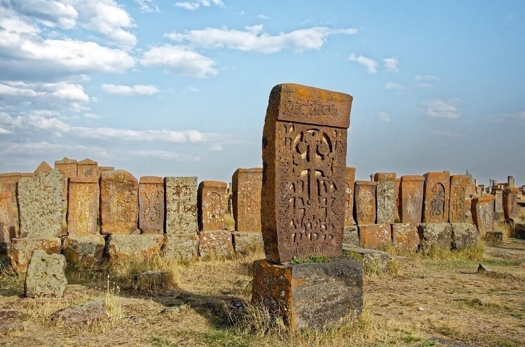 Khachkar in Armenian cemetery