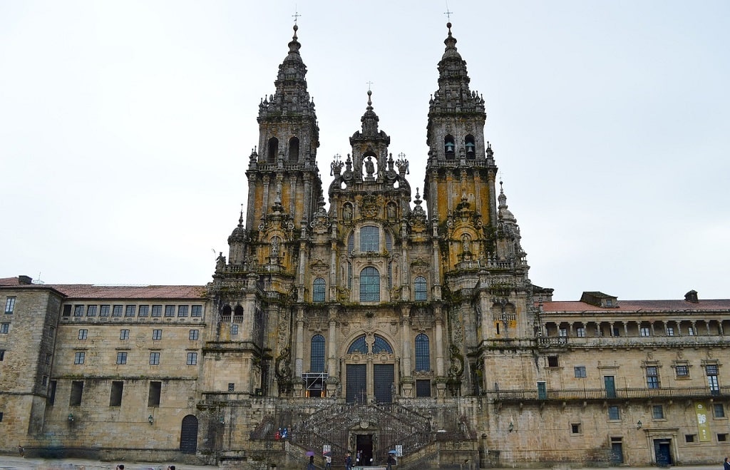 The cathedral of Santiago de Compostela in northern Spain
