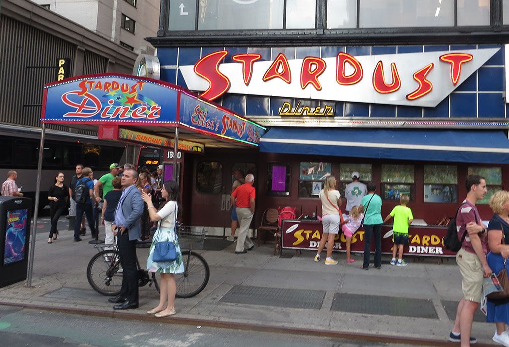 Stardust Diner storefront. One of the famous places to eat without breaking the bank