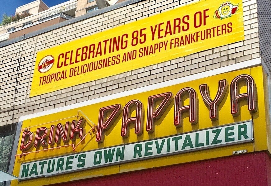 Papaya Dog sign