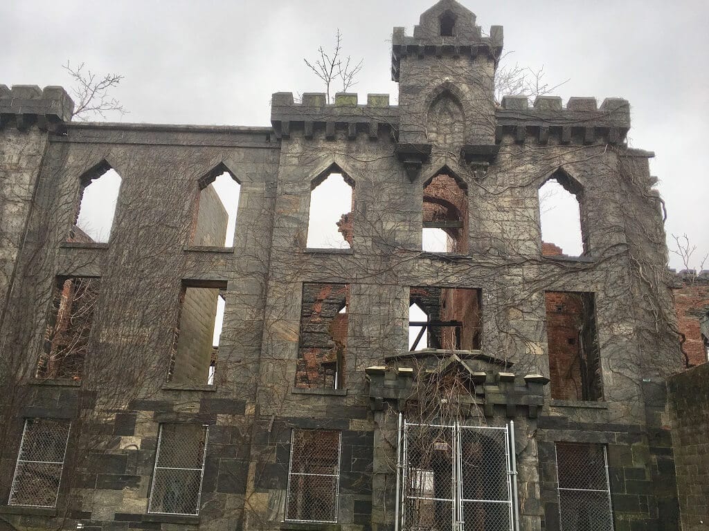 Ruins of small pox hospital in Roosevelt Island, one of the most underrated attractions in NYC