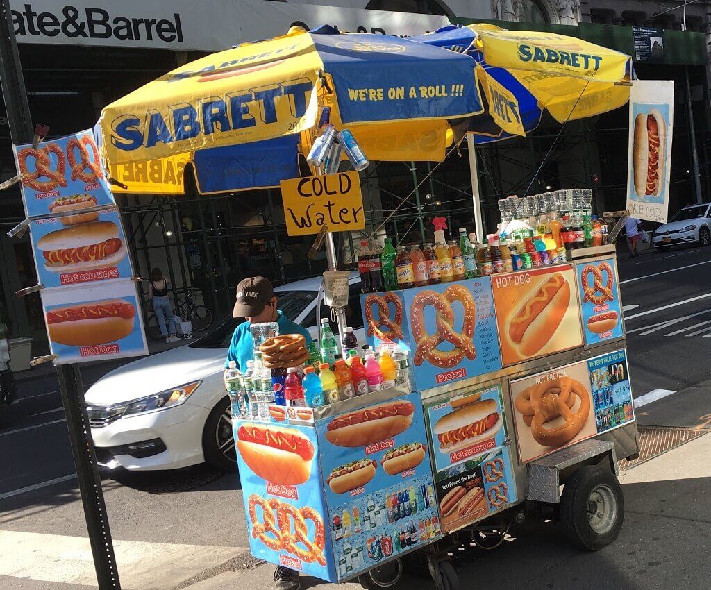 a NYC Hot Dog cart