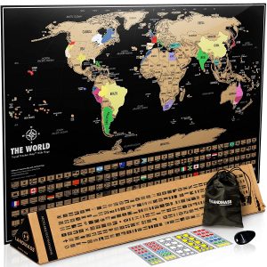 Travel Accessories for Men - World Map