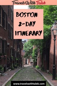 Boston 2-day itinerary - Beacon Hill Street