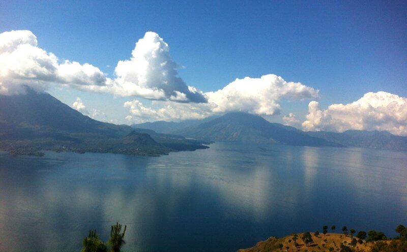 The mountainous coastline of Guatemala