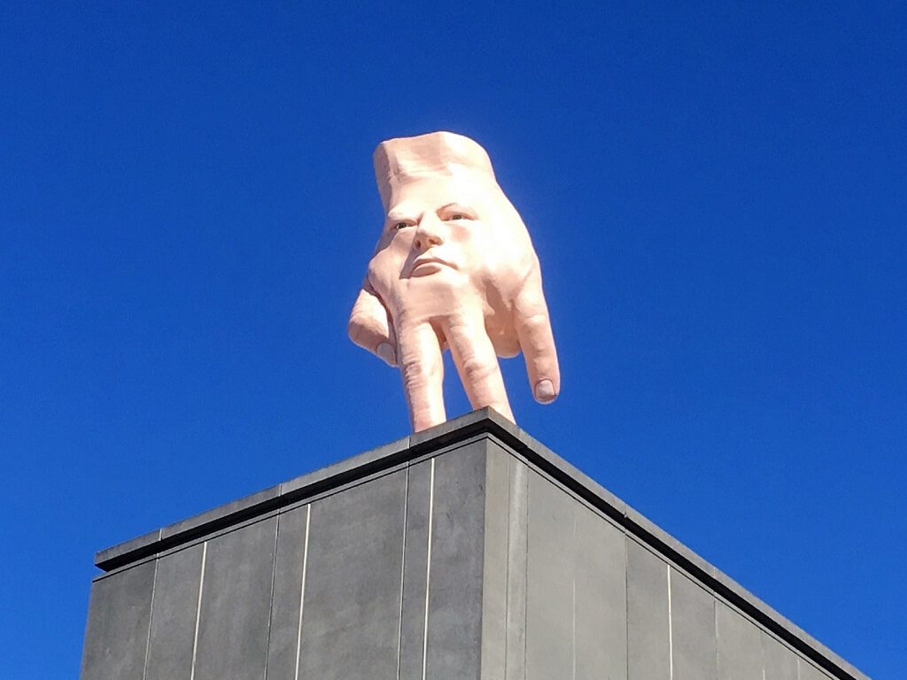 Christchurch Art Gallery symbol. A sight on a Christchurch to Queenstown road trrip