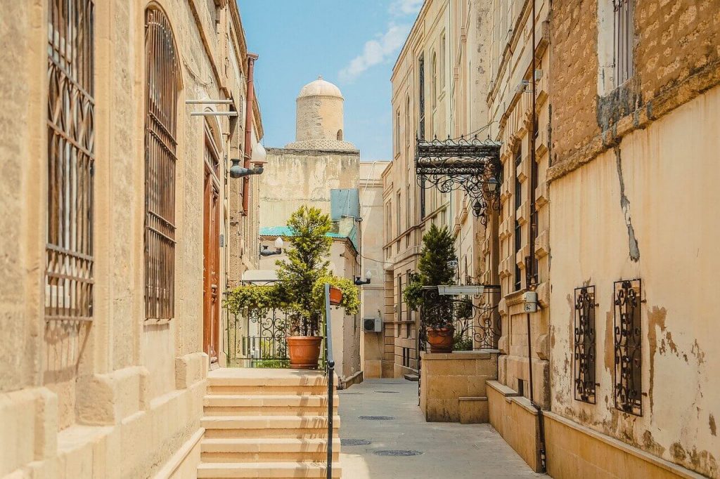 Streets of Old Town in Baku, Azerbaijan