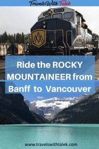 Rocky mountaineer train and Lake Louise
