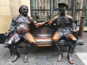 Bronze statues street art