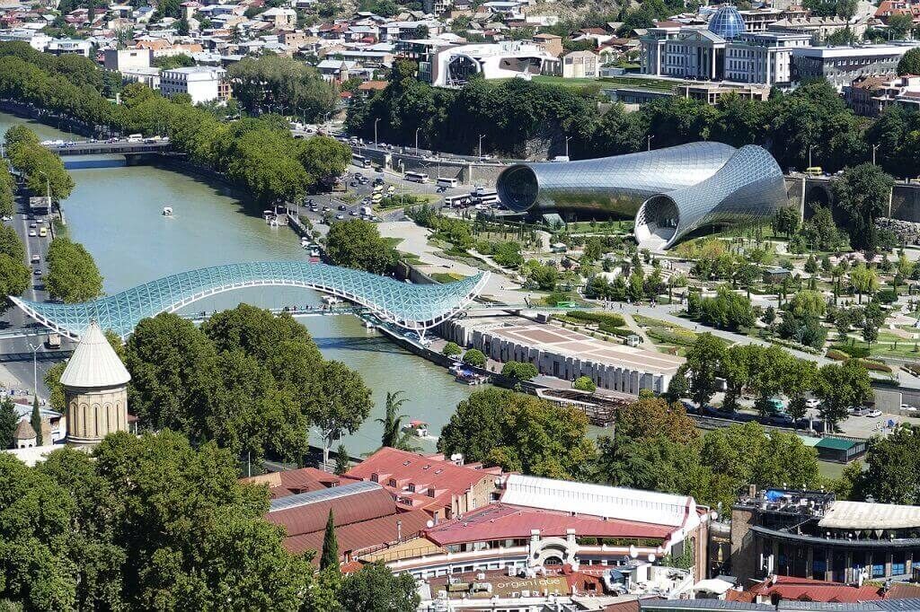 Peach Bridge in Tbilsi, Georgia. Things to do in Tbilisi, Georgia