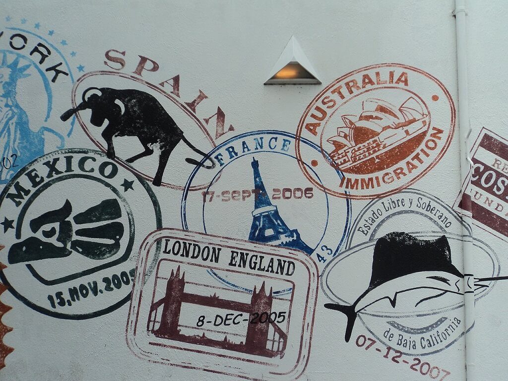 Passport stamps