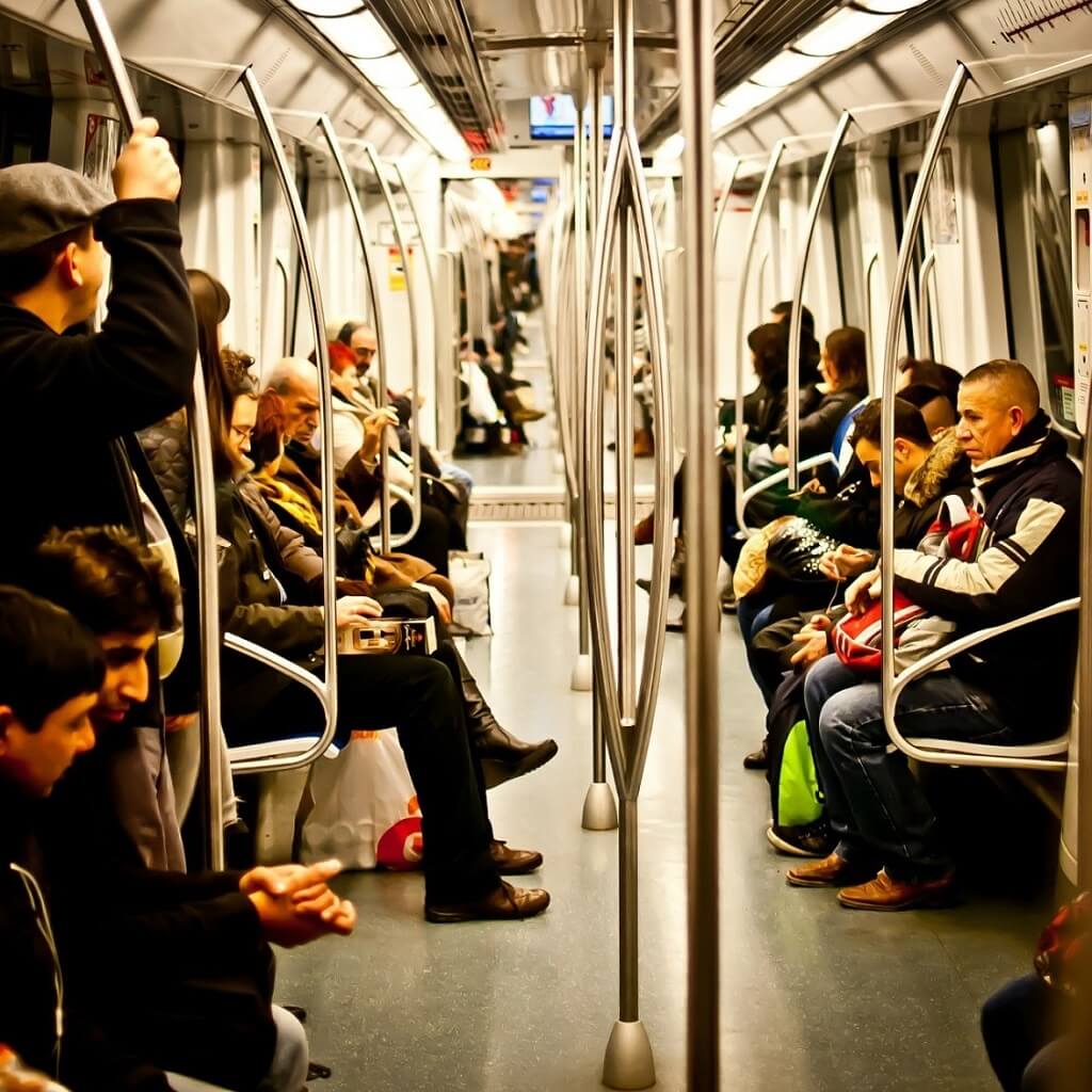 a crowded subway car is great for pickpockets