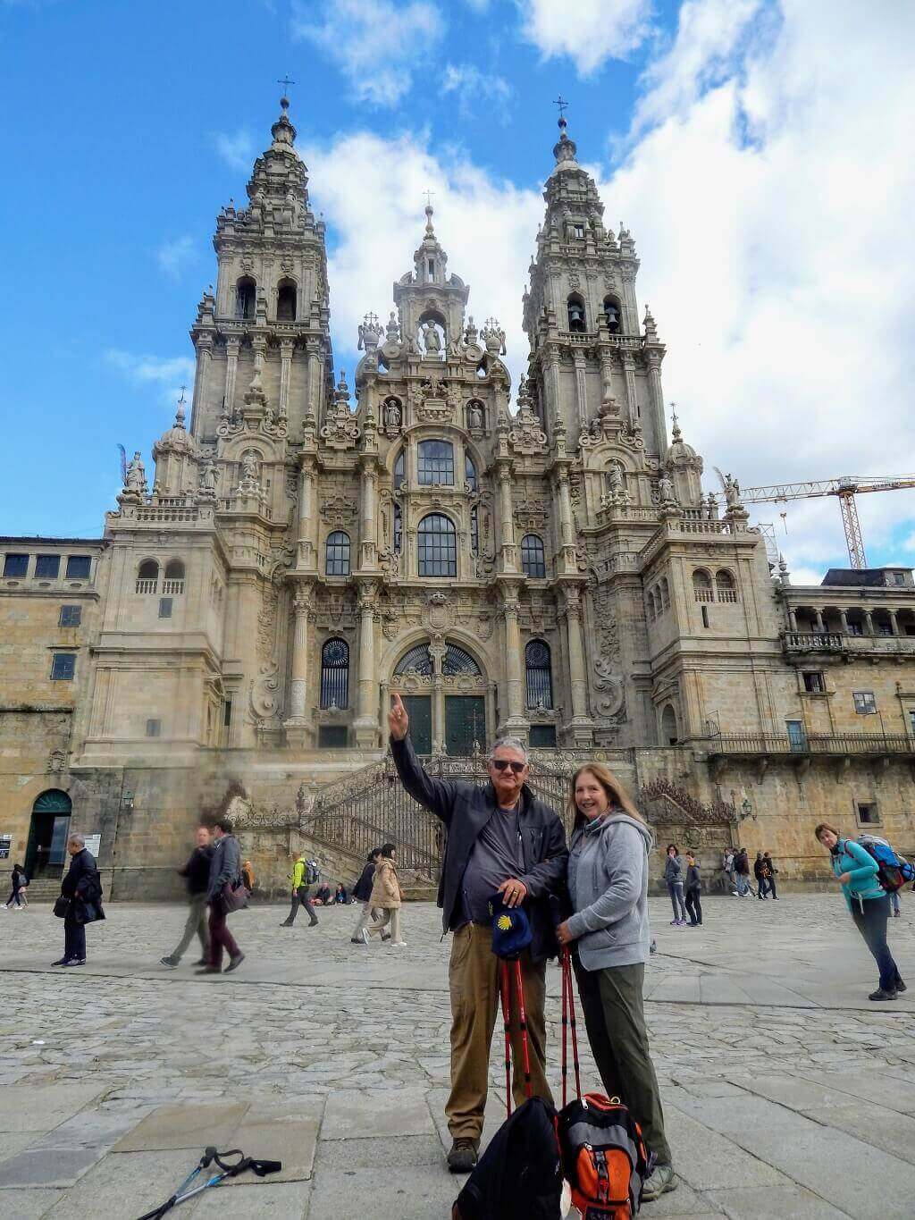 end of the Camino at Santiago de Compostela church