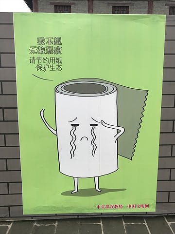 Toilet paper in China