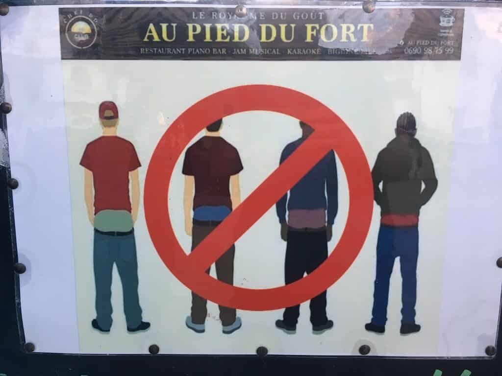 Funny signs from Guadeloupe about dress code