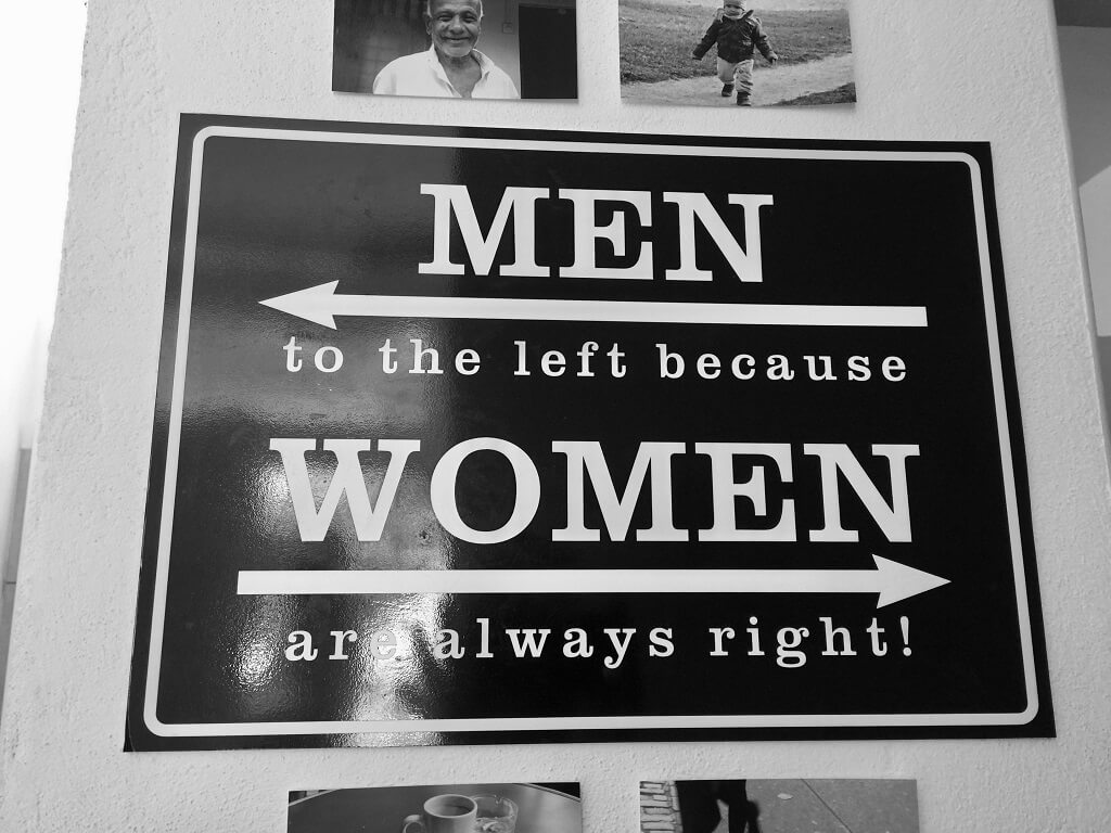 Funny sign in Slovenia about men and women