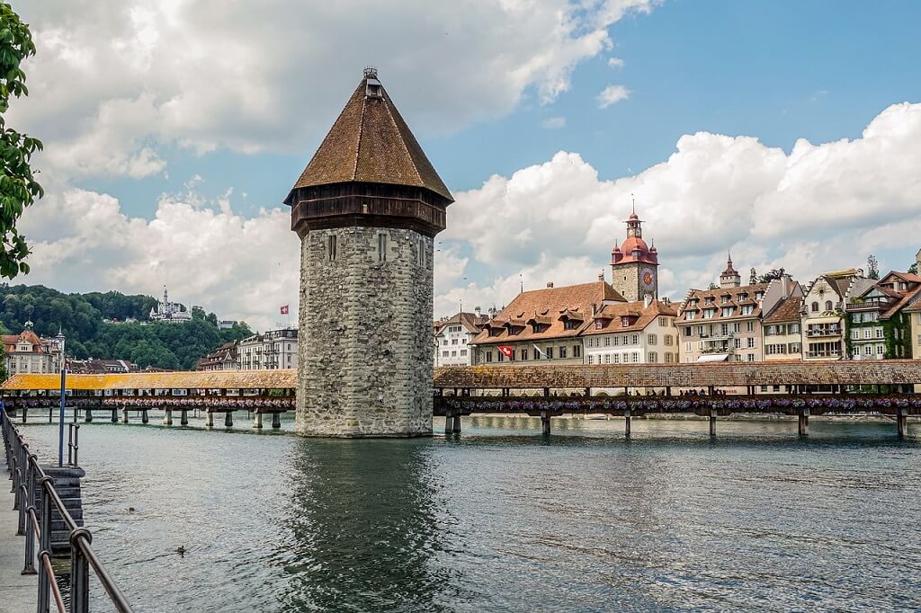 A bridge in Lucerne, Switzerland