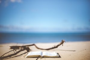 Book on a beach