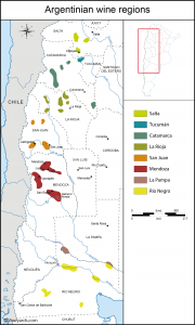 Argentina wine region map