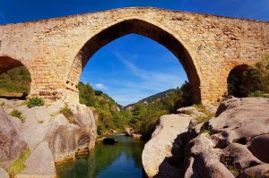 Roman bridge in Roman countryside