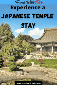 Japanese temple in garden