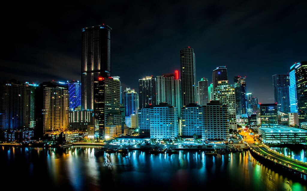 Downtown Miami at night