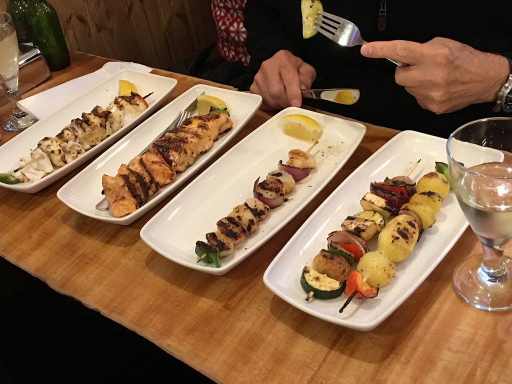 Four seafood dishes in Iceland